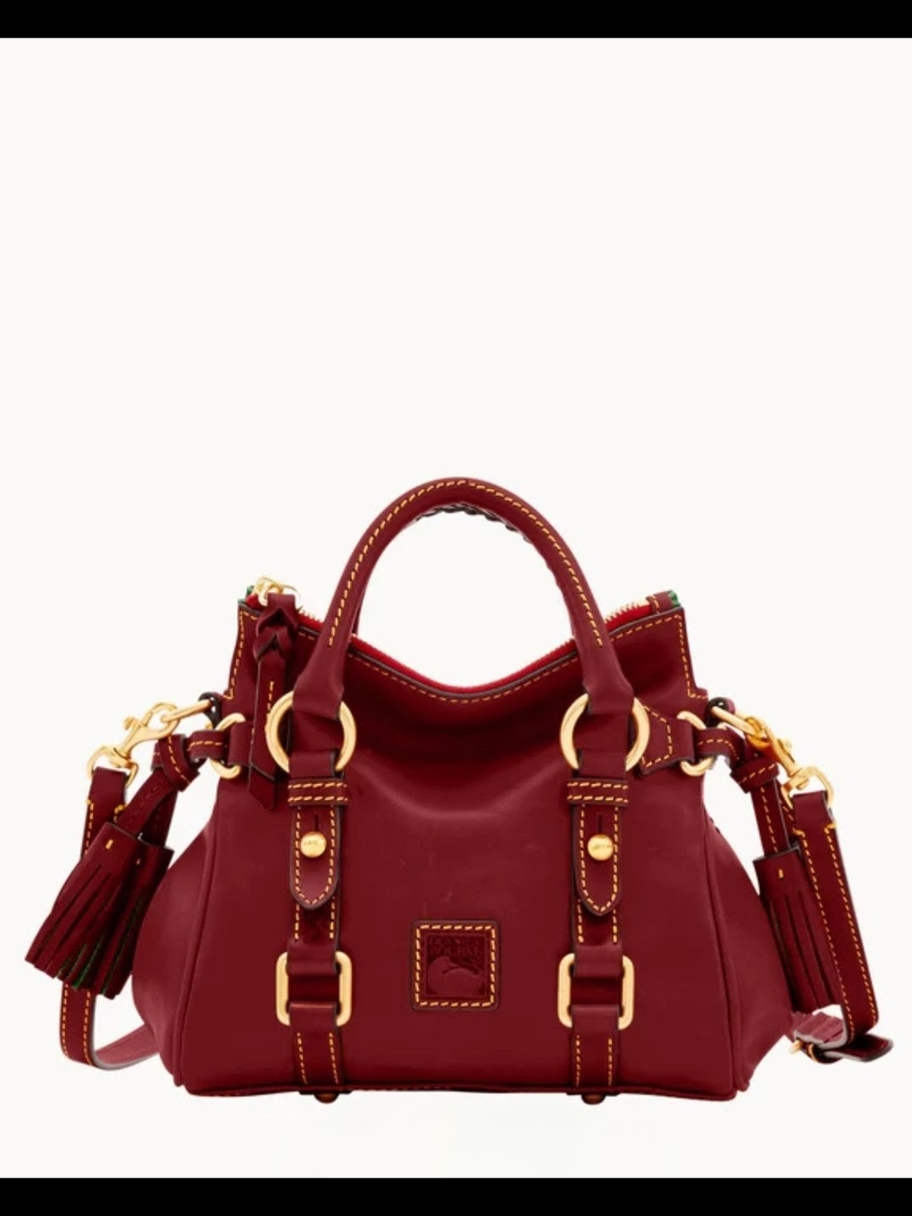 NWT! Dooney & Bourke Florentine Leather Satchel in BORDEUX